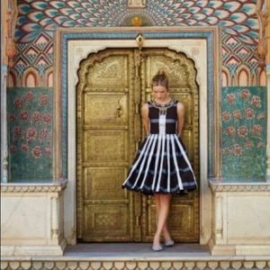 Worn once, Anthropology’s Maeve brand brown checkered dress.